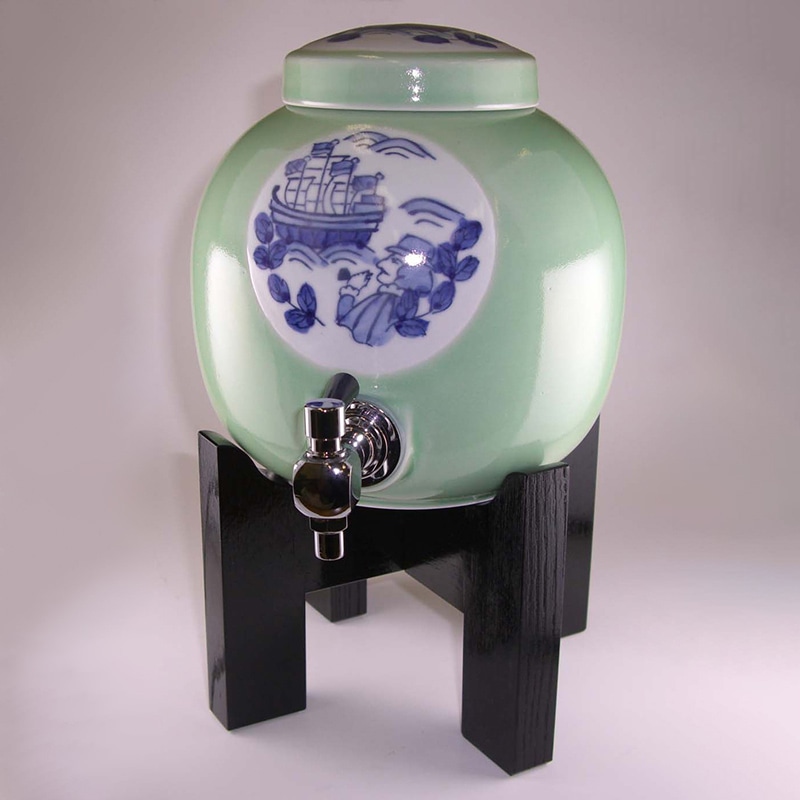 焼酎サーバー 黒塗り台セット 長崎物語 1個(ご注文単位1個)【直送品】