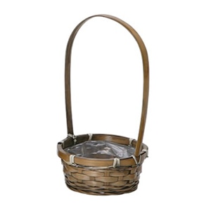 ヒルトップ 手付アレンジ鉢 バンブー φ13cm DA162 1個(ご注文単位20個)【直送品】