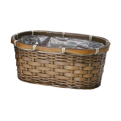 ヒルトップ 鉢カバー バンブー 3.5号連鉢 DA352 1個(ご注文単位10個)【直送品】