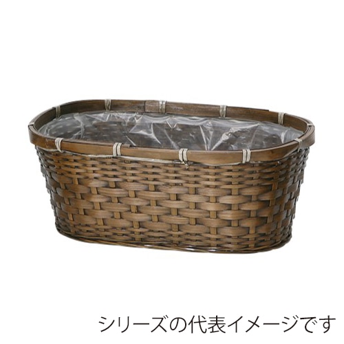 ヒルトップ 鉢カバー バンブー 4号連鉢 DA402 1個(ご注文単位10個)【直送品】