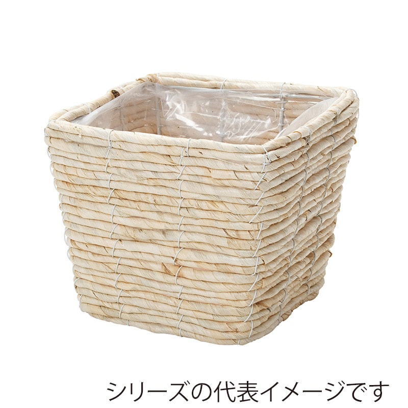 ヒルトップ 鉢カバー メイズ 6号鉢角型 FT60 1個(ご注文単位5個)【直送品】