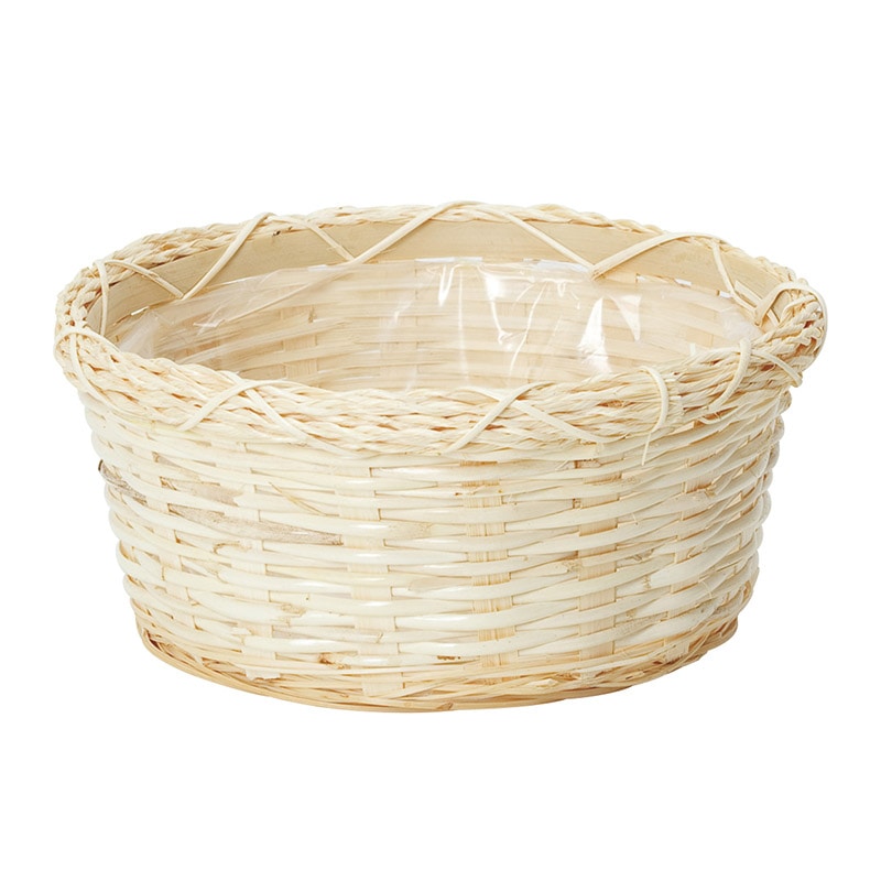 ヒルトップ アレンジ鉢　ラタン φ23cm LU65 1個（ご注文単位10個）【直送品】