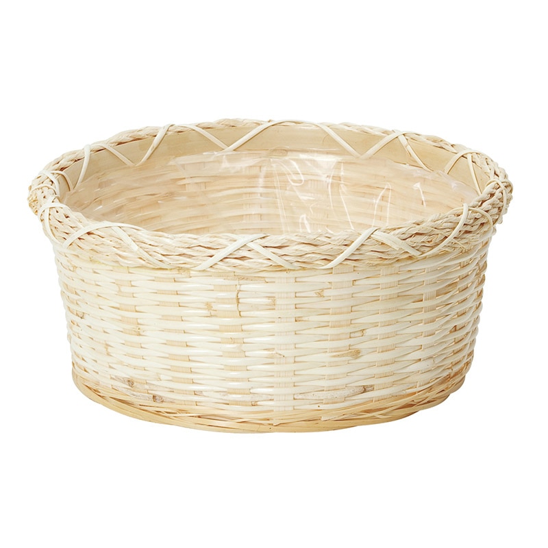 ヒルトップ アレンジ鉢　ラタン φ28cm LU66 1個（ご注文単位10個）【直送品】