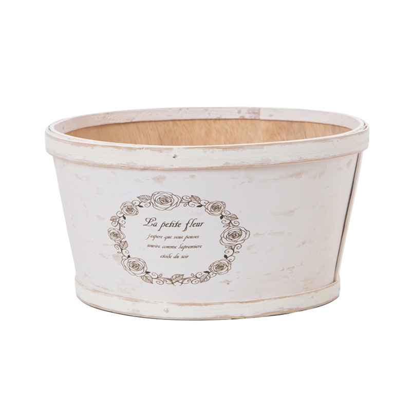 ヒルトップ スライスウッド　アレンジ鉢　フレンチ φ19cm WR64 1個（ご注文単位10個）【直送品】