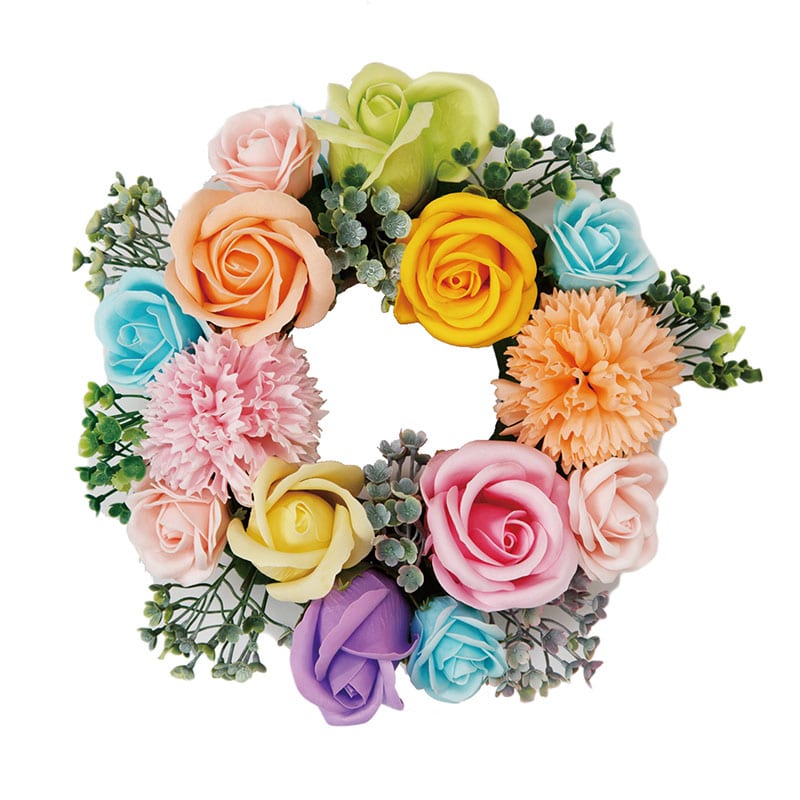 ヒルトップ ソープフラワー　ミニリースアレンジ ミックス SM-251S 1個（ご注文単位1個）【直送品】