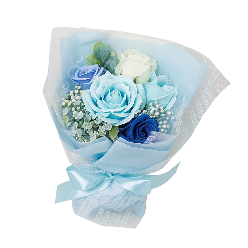 ヒルトップ ソープフラワー　エレガントミニブーケ ブルー SM-087 1個（ご注文単位6個）【直送品】