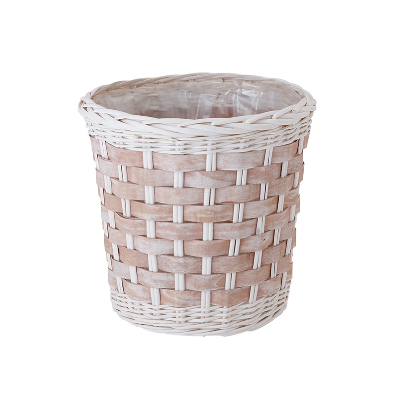 ヒルトップ 鉢カバー スライスウッド 8号懸崖鉢 BW8 1個(ご注文単位1個)【直送品】