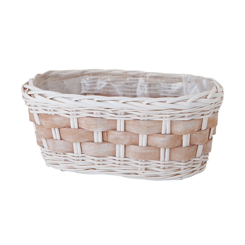 ヒルトップ 鉢カバー スライスウッド 4号連鉢 BW402 1個(ご注文単位6個)【直送品】