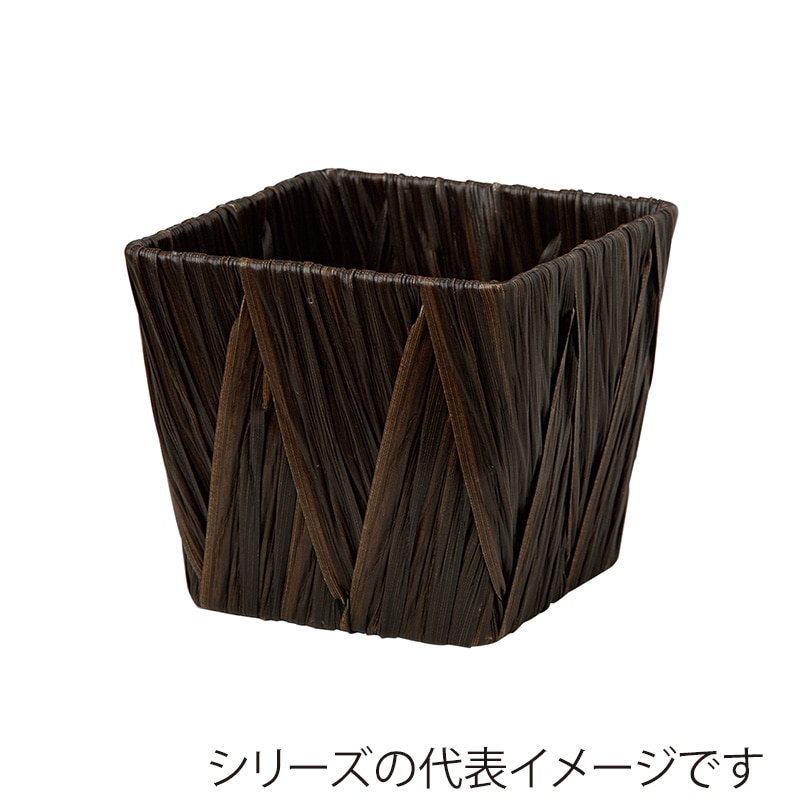 ヒルトップ 鉢カバー ポリプロピレン 3号鉢角型 ブラック AO30SB 1個(ご注文単位10個)【直送品】