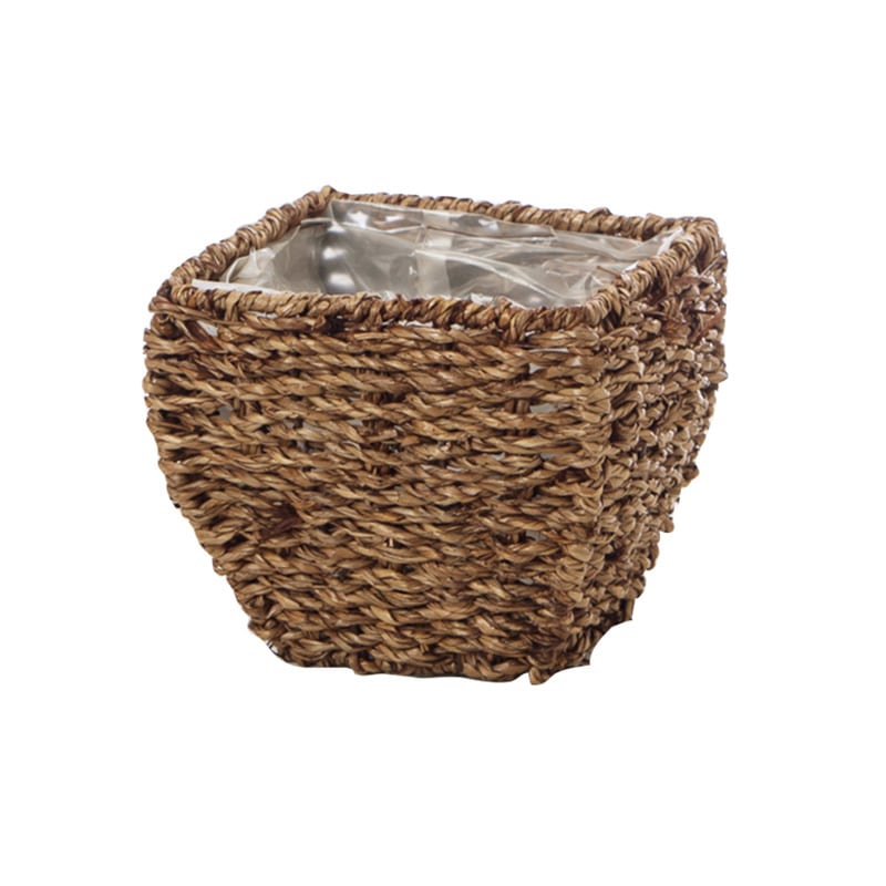 ヒルトップ 鉢カバー シーグラス 3.5号鉢角型 CU35S 1個(ご注文単位6個)【直送品】