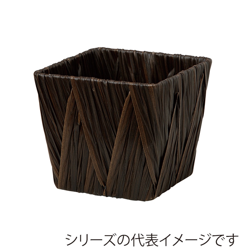 ヒルトップ 鉢カバー ポリプロピレン 3.5号鉢角型 ブラック AO35SB 1個(ご注文単位10個)【直送品】