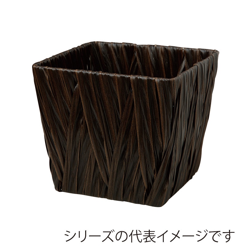 ヒルトップ 鉢カバー ポリプロピレン 4号鉢角型 ブラック AO40SB 1個(ご注文単位10個)【直送品】