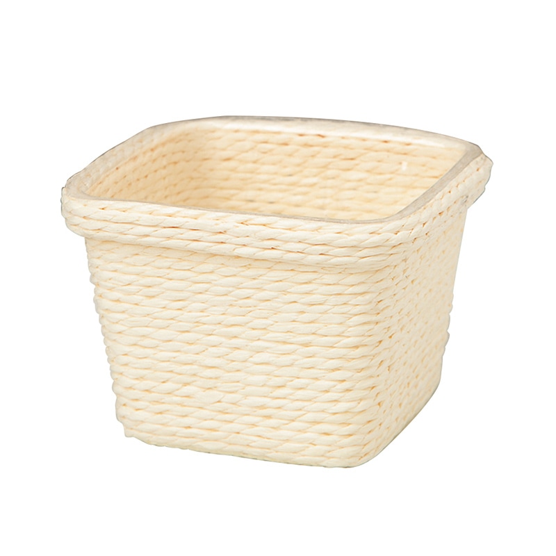 ヒルトップ 鉢カバー　ペーパーロープ 2.5号角型　ホワイト ML25SW 1個（ご注文単位20個）【直送品】