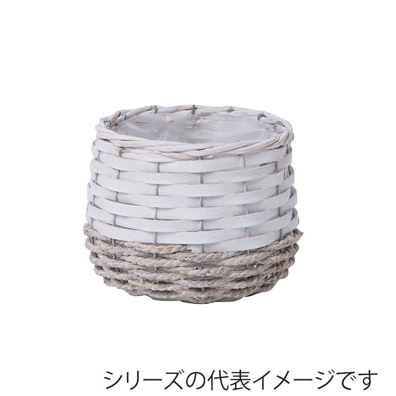 ヒルトップ 鉢カバー　スライスウッド＆ロープ φ19cm JW29 1個（ご注文単位1個）【直送品】