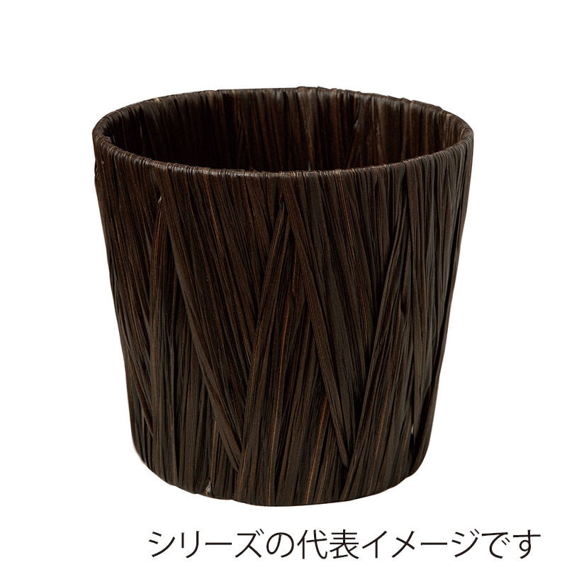 ヒルトップ 鉢カバー　ポリプロピレン 6号鉢　ブラック AO60B 1個（ご注文単位5個）【直送品】