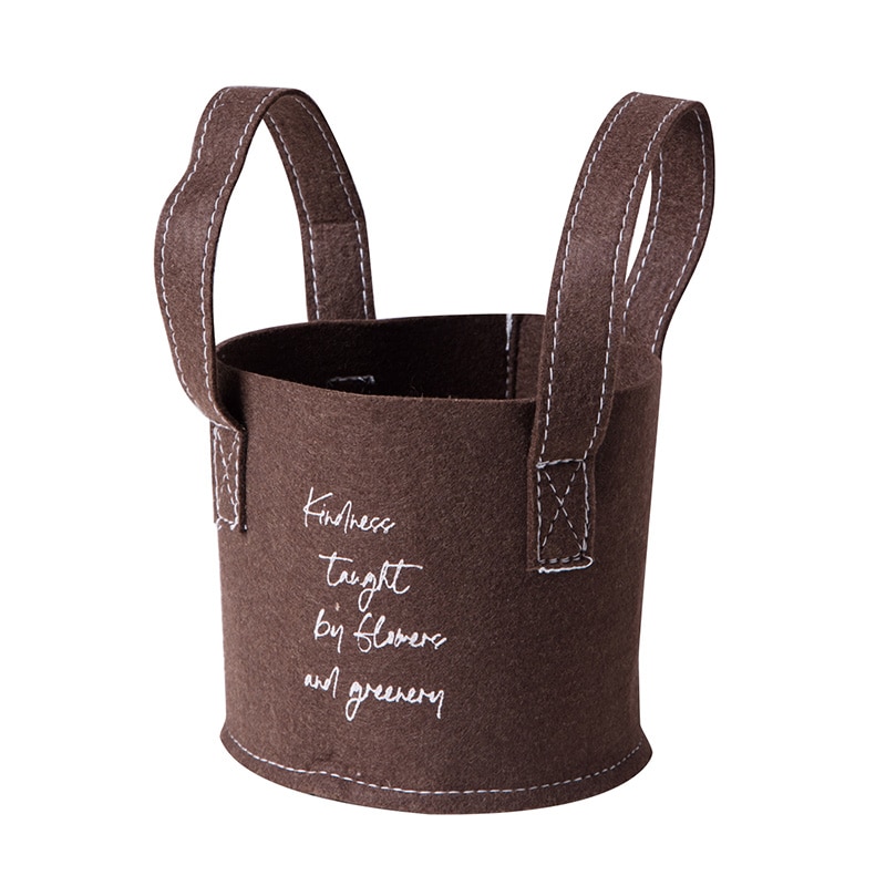 ヒルトップ 鉢カバー フェルトプランター 4号鉢 ブラウン FL40BR 1個(ご注文単位10個)【直送品】