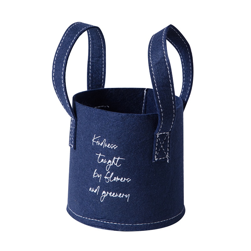 ヒルトップ 鉢カバー　フェルトプランター 4号鉢　ネイビー FL40NV 1個（ご注文単位10個）【直送品】