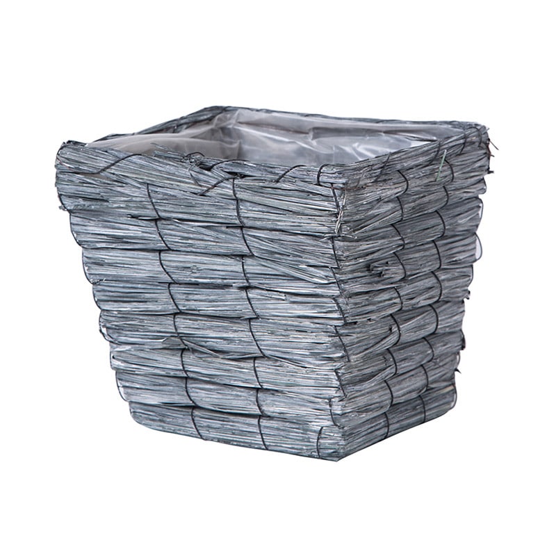 ヒルトップ 鉢カバー シーグラス 5号鉢角型 GP50S 1個(ご注文単位10個)【直送品】