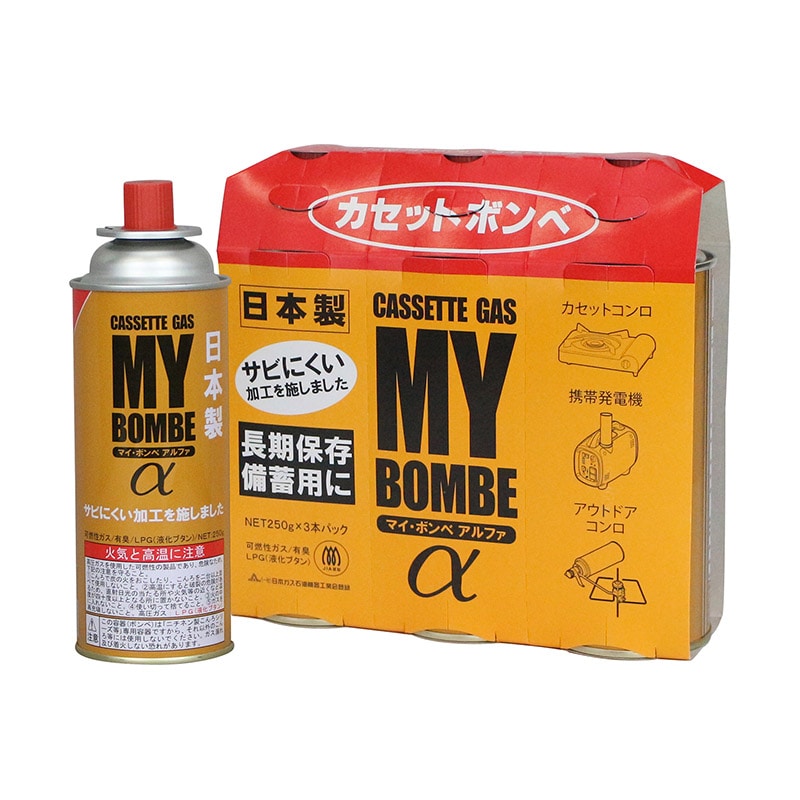 ニチネン カセットボンベ マイボンベ・α 3本パック 436 1本(ご注文単位48本)【直送品】