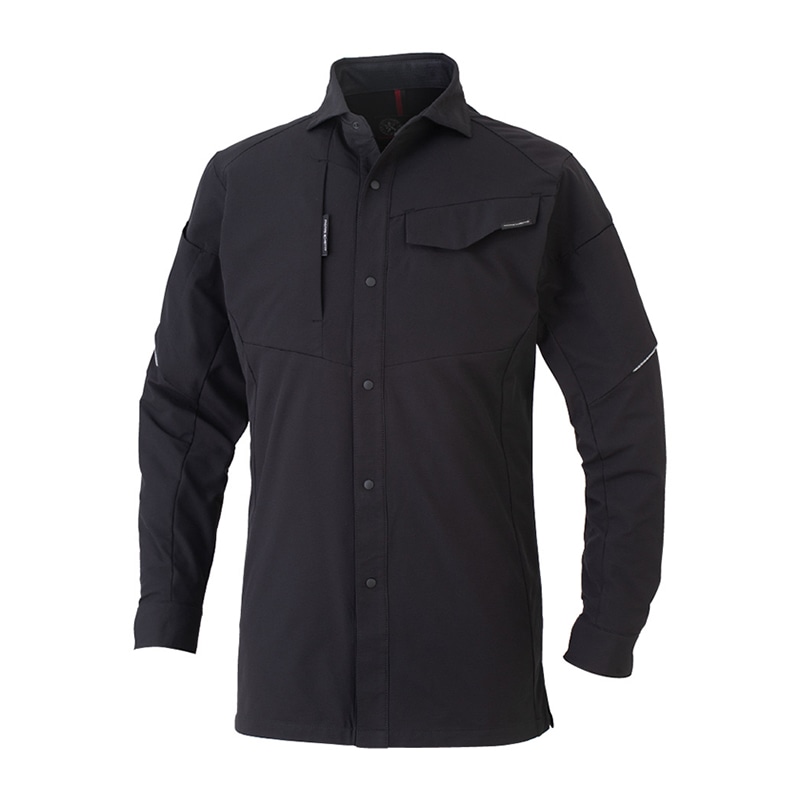 コーコス信岡 ストレッチ長袖シャツ A-7068 ブラック 5L 1枚（ご注文単位1枚）【直送品】