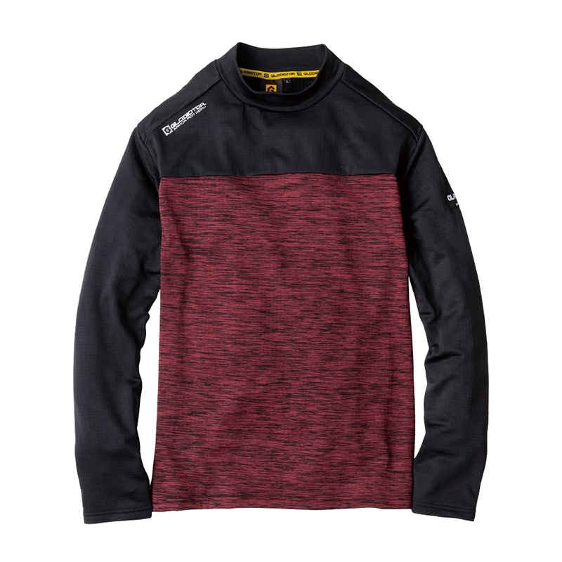 コーコス信岡 光吸収発熱 モックネック長袖 G-9168 レッド S 1枚（ご注文単位1枚）【直送品】