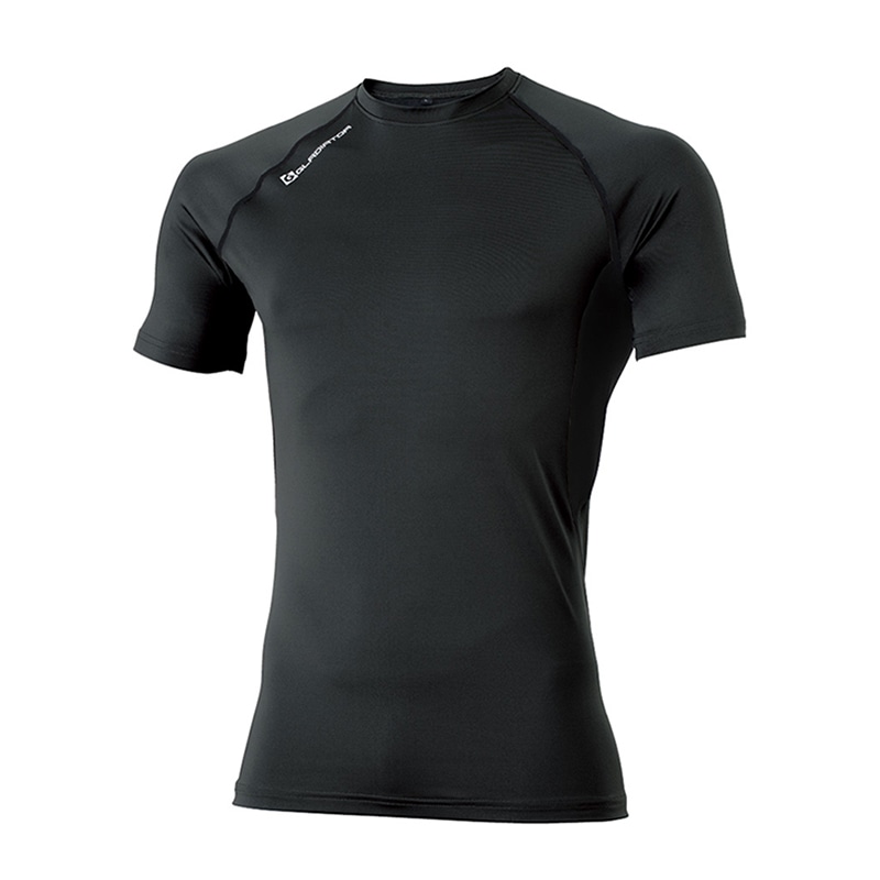 コーコス信岡 ドライパワーサポート 半袖 G-817 ブラック L 1枚（ご注文単位1枚）【直送品】