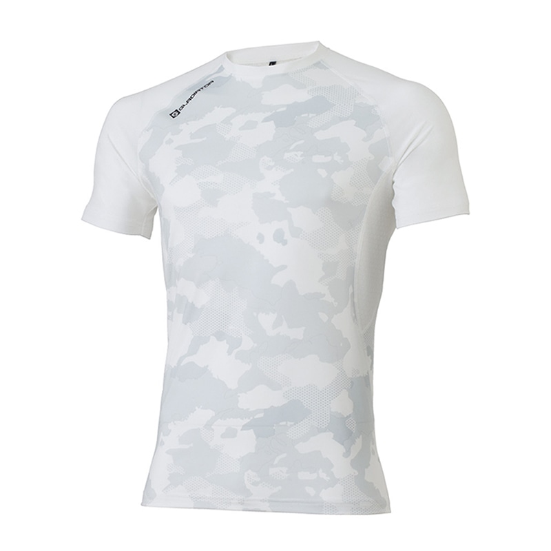 コーコス信岡 ドライパワーサポート 半袖 G-817 ホワイトカモ L 1枚（ご注文単位1枚）【直送品】