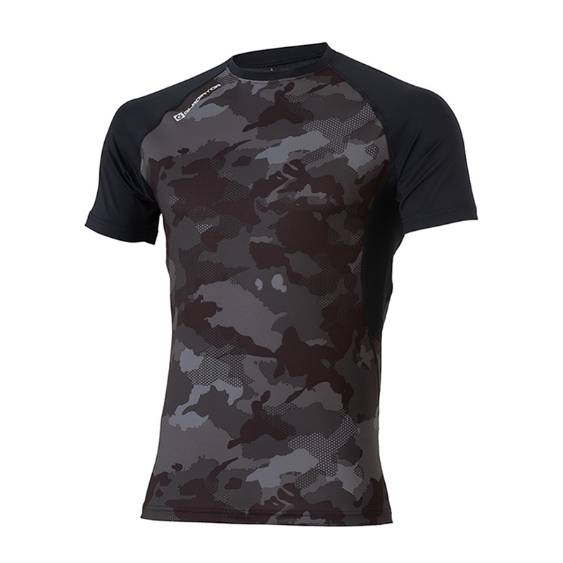 コーコス信岡 ドライパワーサポート 半袖 G-817 ブラックカモ 3XL 1枚（ご注文単位1枚）【直送品】