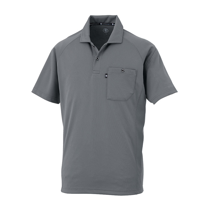 コーコス信岡 半袖ポロシャツ リラックスフィット AS-1757 グレー 4L 1枚（ご注文単位1枚）【直送品】