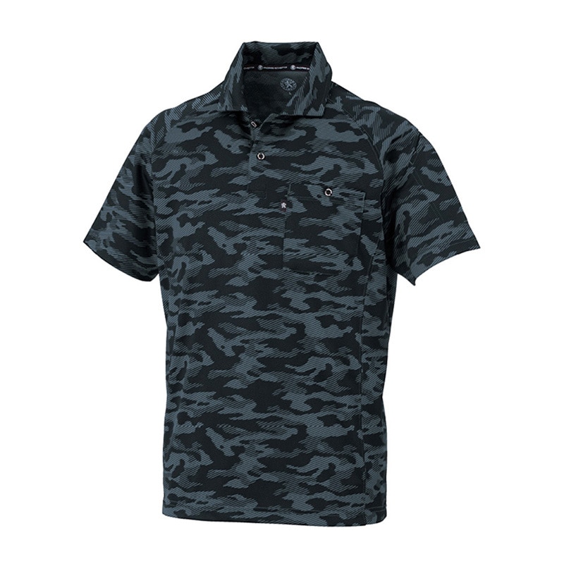 コーコス信岡 半袖ポロシャツ リラックスフィット AS-1757 ディアゴブラック L 1枚（ご注文単位1枚）【直送品】