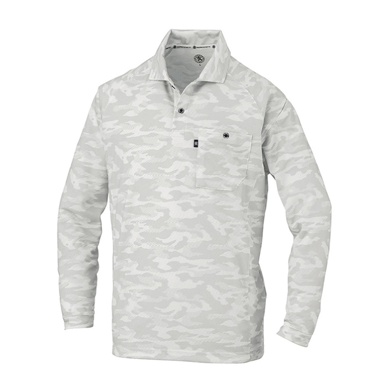 コーコス信岡 長袖ポロシャツ リラックスフィット AS-1758 ディアゴホワイト 6L 1枚（ご注文単位1枚）【直送品】