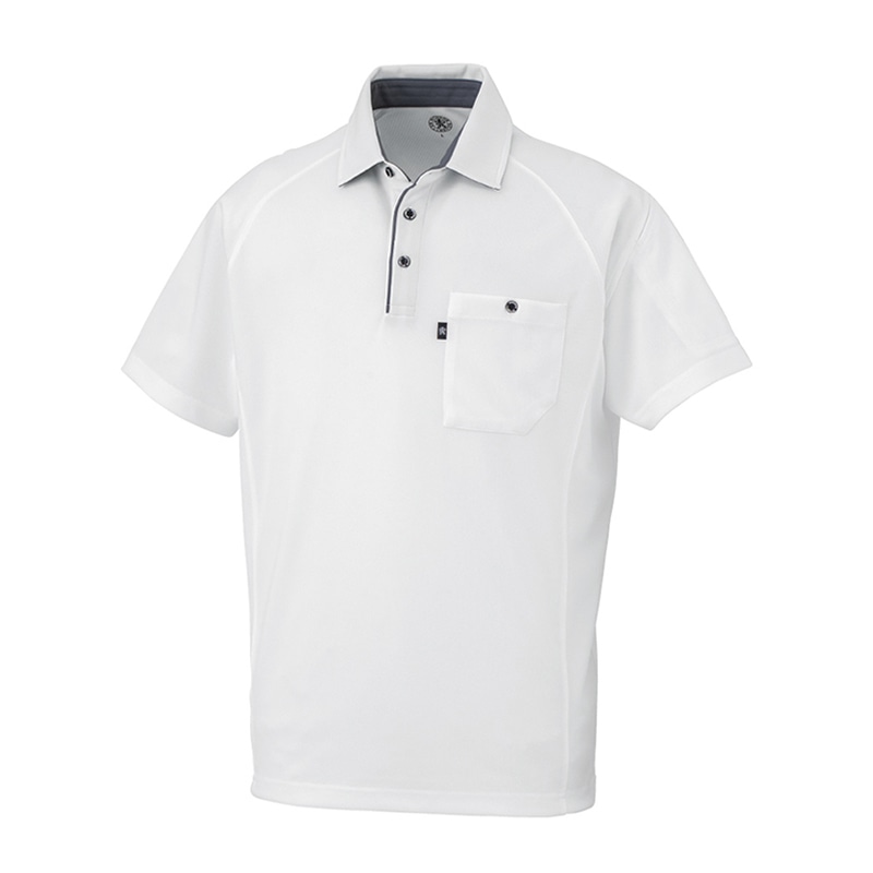 コーコス信岡 半袖ポロシャツ リラックスフィット AS-2757 ホワイト LL 1枚（ご注文単位1枚）【直送品】