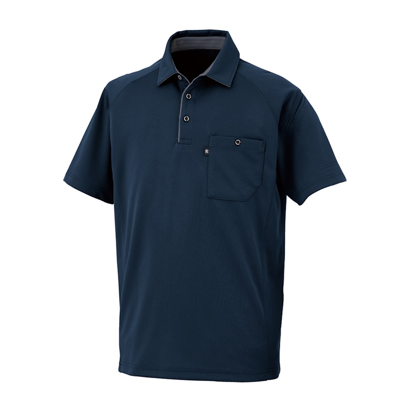 コーコス信岡 半袖ポロシャツ リラックスフィット AS-2757 ネイビー LL 1枚（ご注文単位1枚）【直送品】