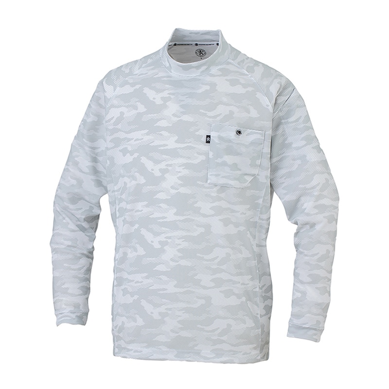 コーコス信岡 長袖ローネックシャツ AS-758 ディアゴホワイト SS 1枚（ご注文単位1枚）【直送品】