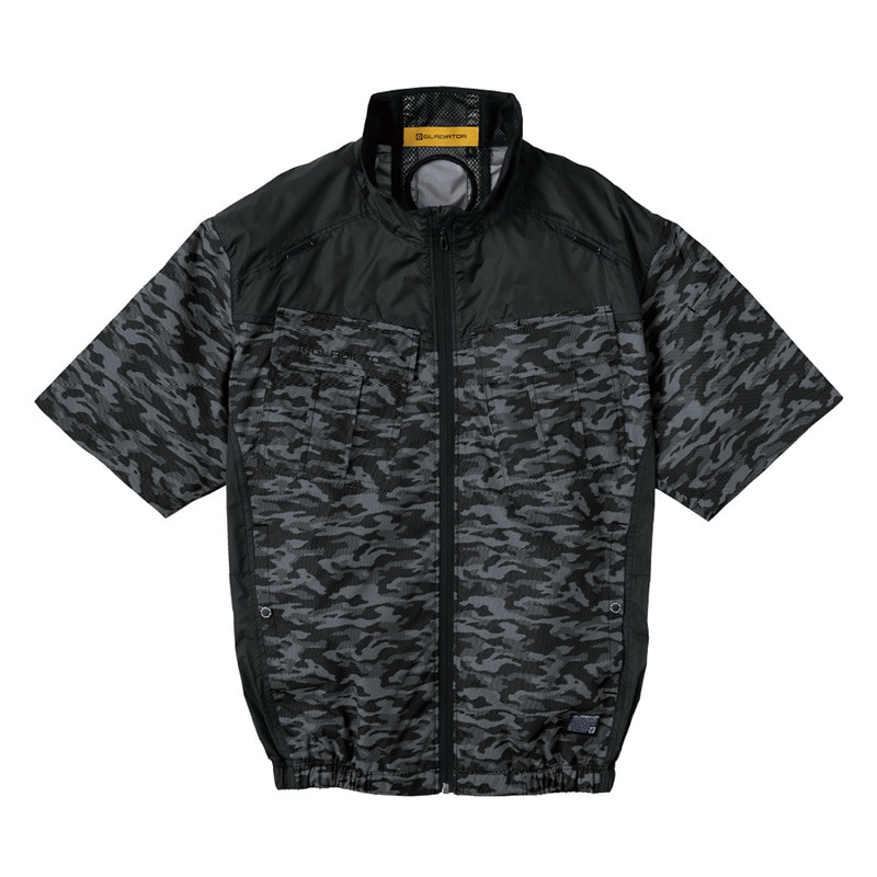 コーコス信岡 ボルトクール 日傘遮熱 半袖ブルゾン G-4040 ディアゴブラック XXL 1枚（ご注文単位1枚）【直送品】