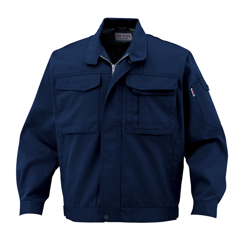 コーコス信岡 製品制電 ブルゾン 前ファスナー J-1461 ネイビー SS 1枚（ご注文単位1枚）【直送品】