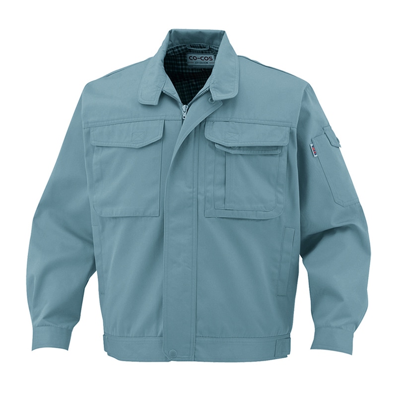コーコス信岡 製品制電 ブルゾン 前ファスナー J-1461 ペールブルー SS 1枚(ご注文単位1枚)【直送品】