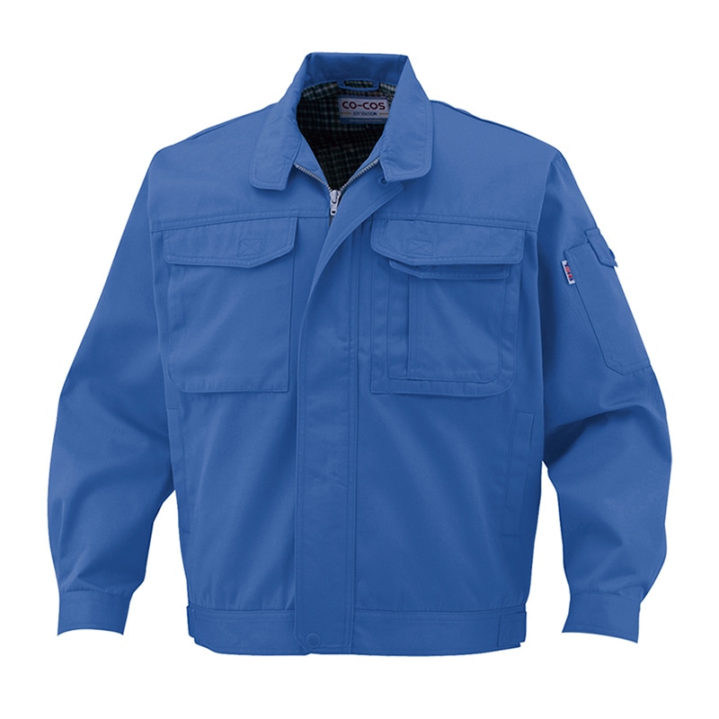 コーコス信岡 製品制電 ブルゾン 前ファスナー J-1461 スカイブルー SS 1枚（ご注文単位1枚）【直送品】