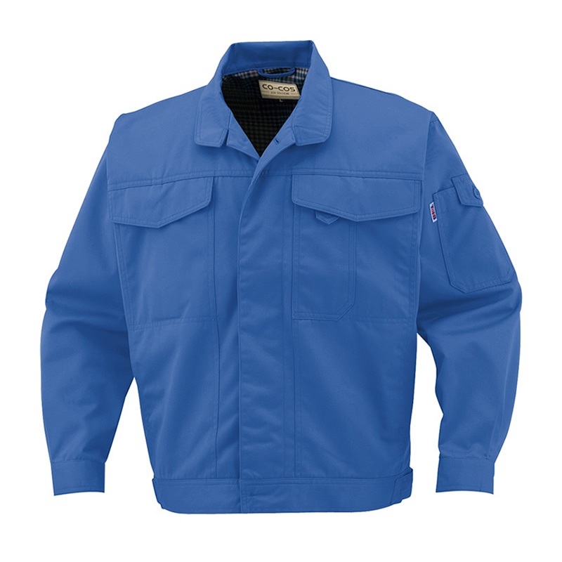 コーコス信岡 製品制電 ブルゾン 前ヒヨクボタン J-1462 スカイブルー LL 1枚(ご注文単位1枚)【直送品】