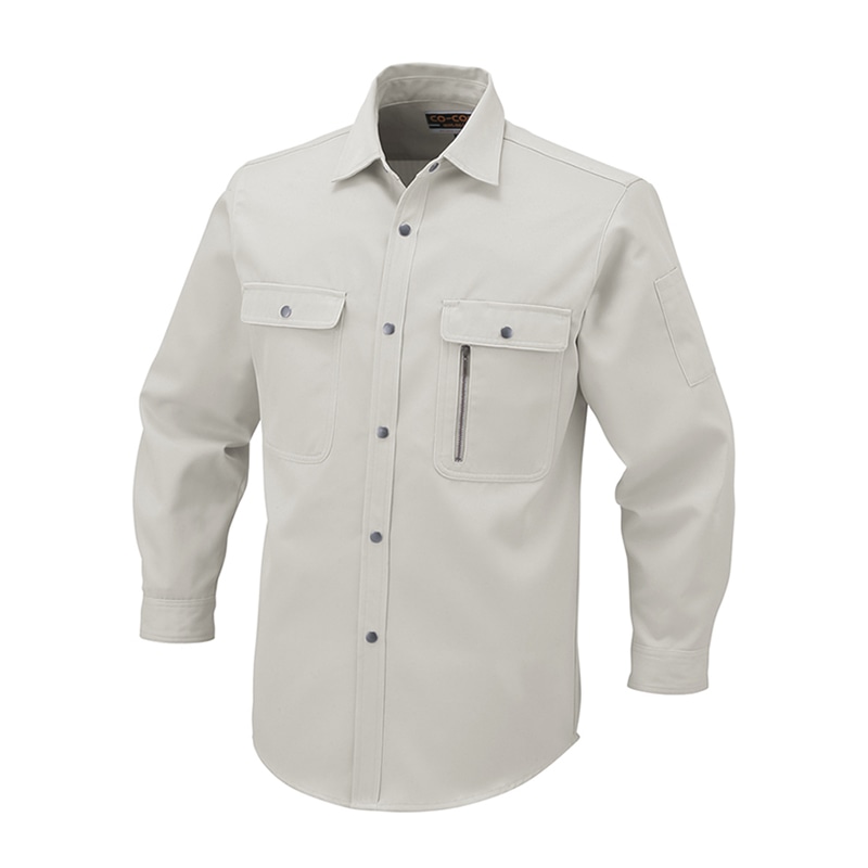 コーコス信岡 エコ 長袖シャツ H-1198 ストーングレー SS 1枚（ご注文単位1枚）【直送品】