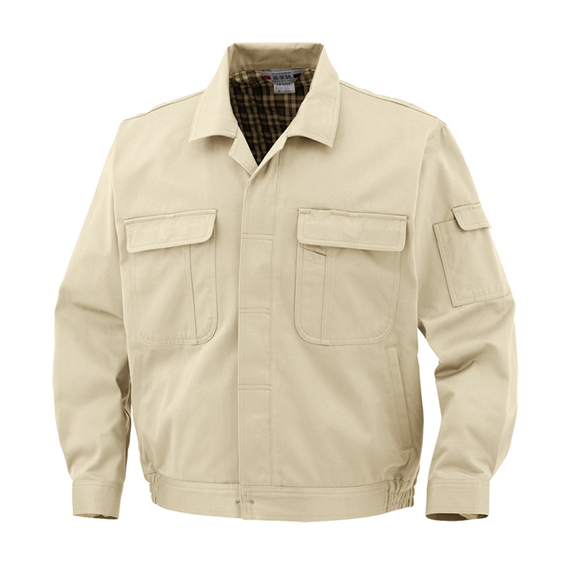 コーコス信岡 ブルゾン 前ヒヨクボタン仕様 8502 アイボリー L 1枚（ご注文単位1枚）【直送品】