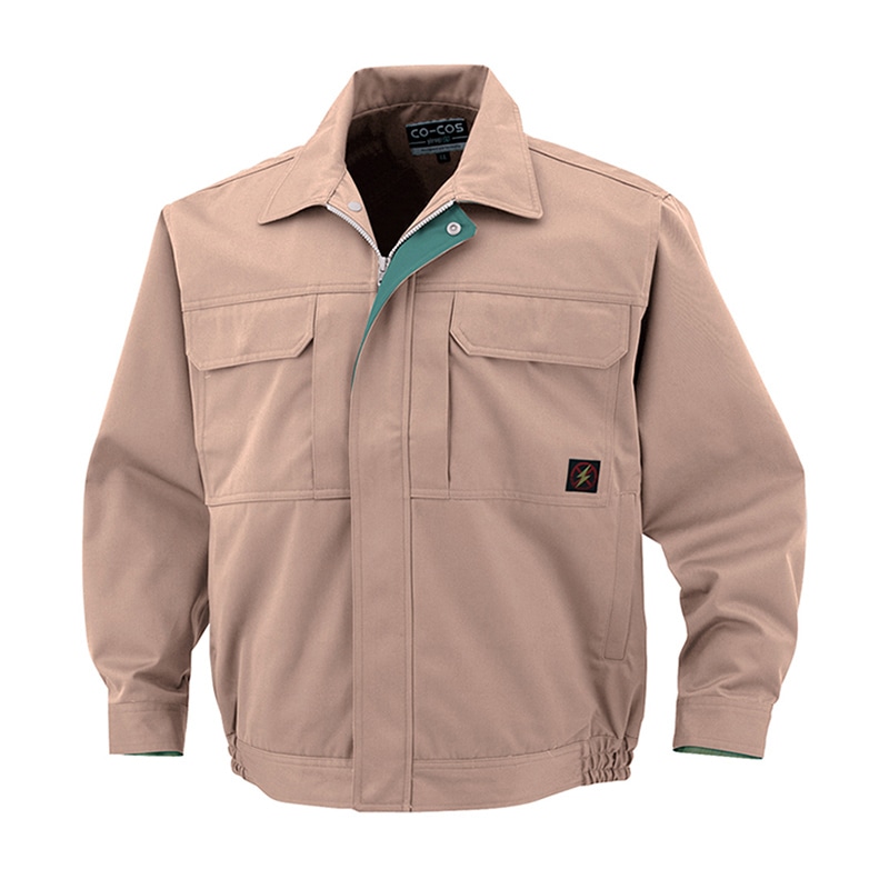 コーコス信岡 防汚・製品制電 ブルゾン P-4480 アーシーレッド 5L 1枚（ご注文単位1枚）【直送品】