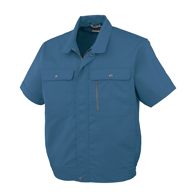 コーコス信岡 エコストレッチ 半袖ブルゾン H-190 ブルー M 1枚（ご注文単位1枚）【直送品】