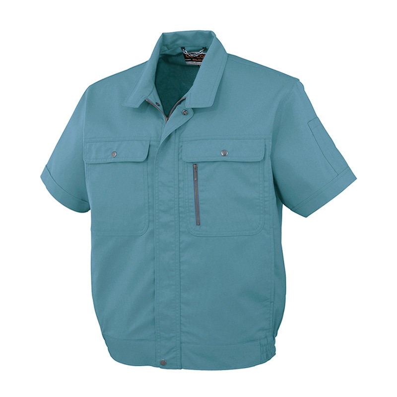 コーコス信岡 エコストレッチ 半袖ブルゾン H-190 グリーン 4L 1枚（ご注文単位1枚）【直送品】