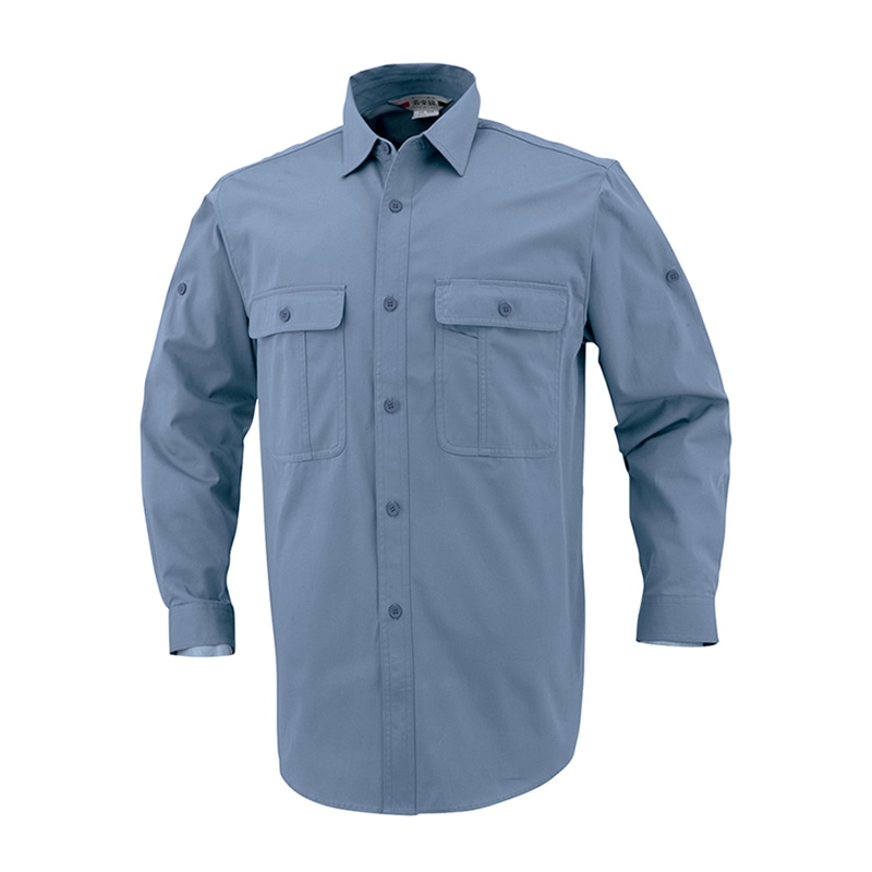 コーコス信岡 ロールアップ 長袖シャツ 508 ペールブルー L 1枚（ご注文単位1枚）【直送品】