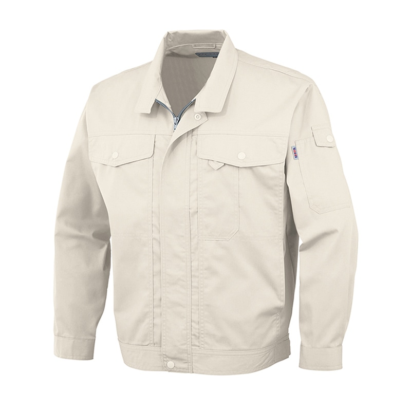 コーコス信岡 製品制電 長袖ブルゾン J-561 アイボリー SS 1枚（ご注文単位1枚）【直送品】