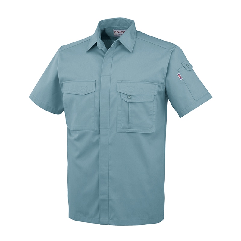 コーコス信岡 製品制電 半袖シャツ J-567 ペールブルー 7L 1枚（ご注文単位1枚）【直送品】
