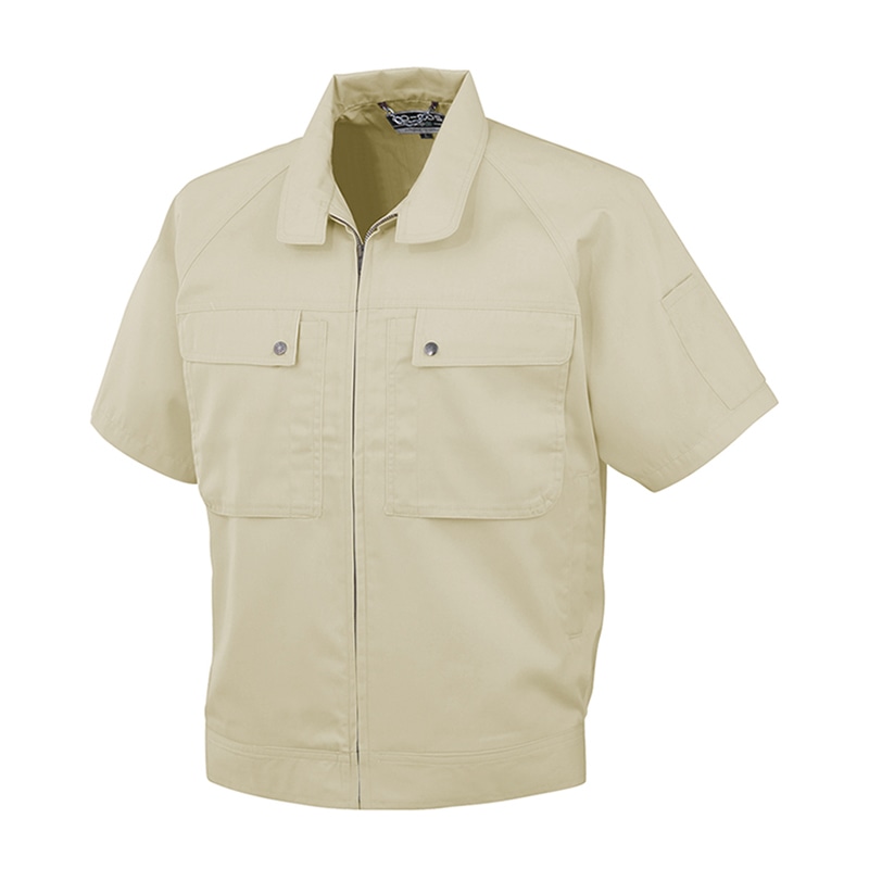 コーコス信岡 エコ半袖ブルゾン P-6690 パールベージュ 4L 1枚（ご注文単位1枚）【直送品】