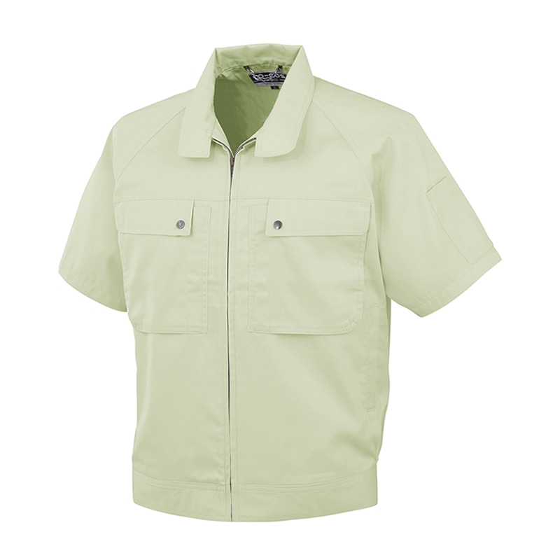 コーコス信岡 エコ半袖ブルゾン P-6690 シルキーライム 4L 1枚（ご注文単位1枚）【直送品】