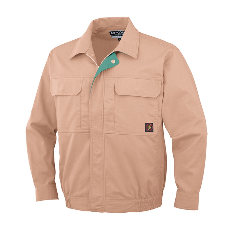 コーコス信岡 防汚・製品制電 長袖ブルゾン P-5581 アーシーレッド L 1枚（ご注文単位1枚）【直送品】